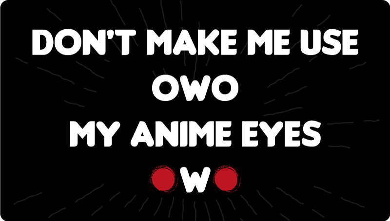 Don't make me use my anime eyes custom rug - TenStickers