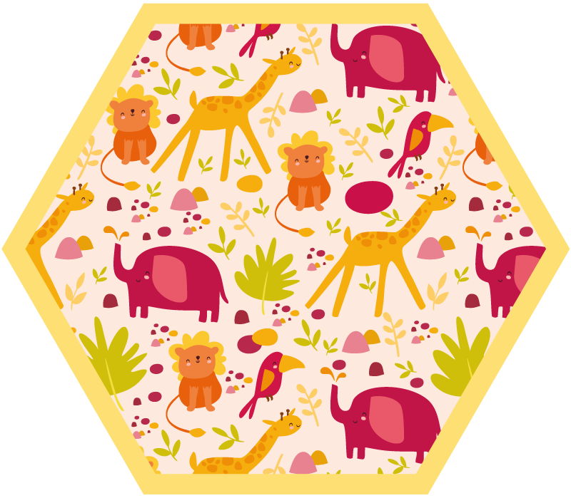 Safari Play Area nursery vinyl rug - TenStickers