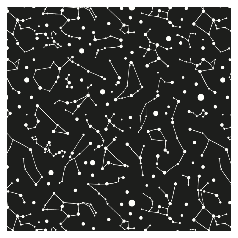 Black and white outer space kids vinyl rug - TenStickers