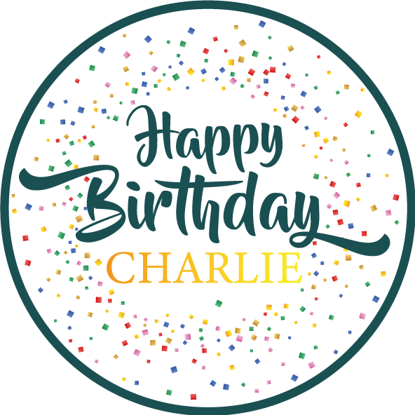 Personalised happy birthday vinyl rug - TenStickers