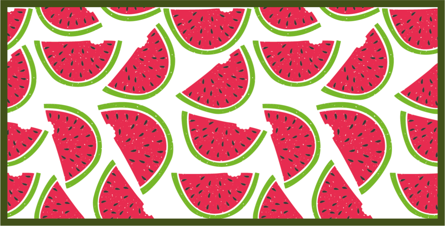 Watermelon themed vinyl rug - TenStickers