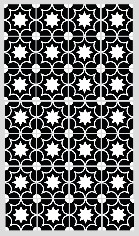 Contrasting Tiles tile vinyl rug - TenStickers