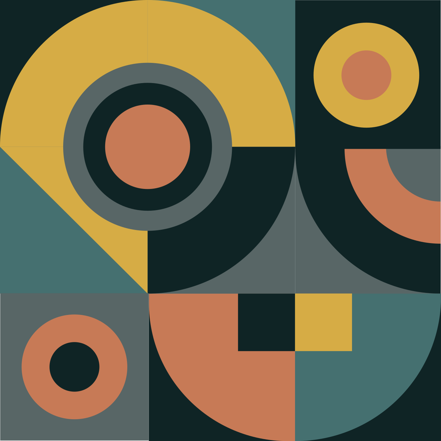 Contemporary art circles modern rug - TenStickers