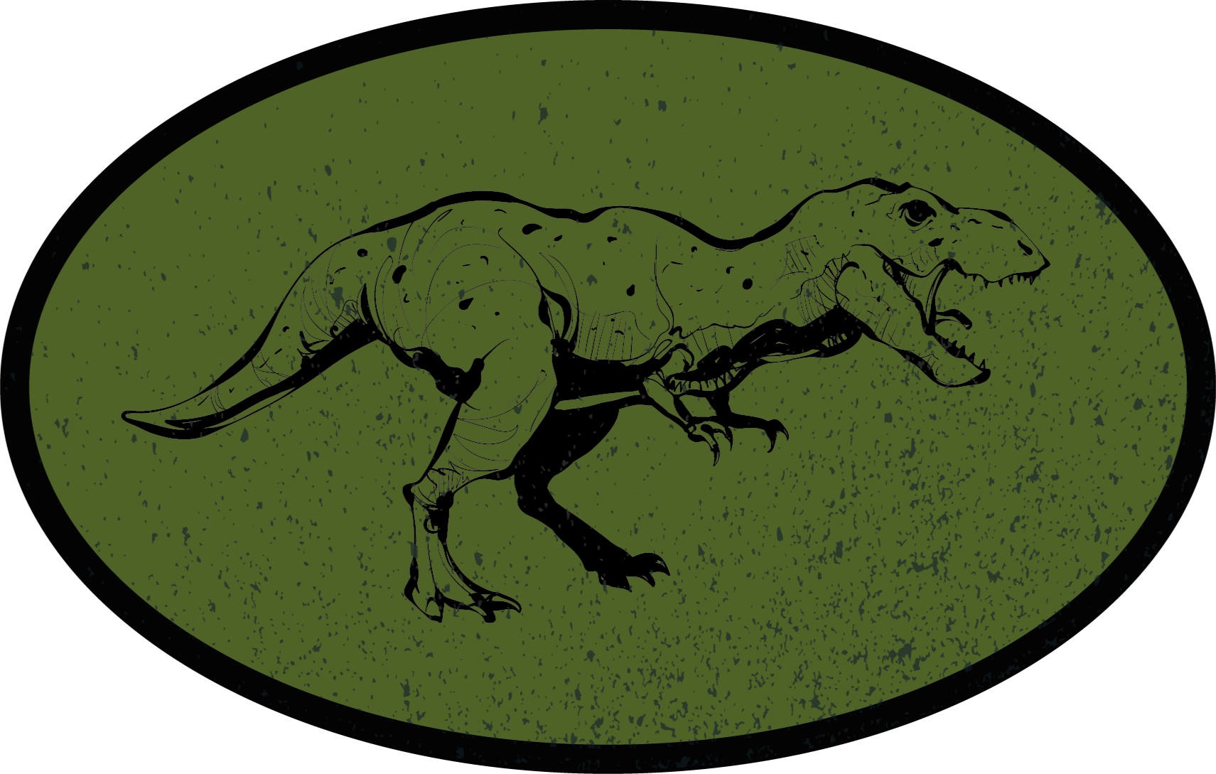 frightening tirannosaurus rex  animal rug - TenStickers