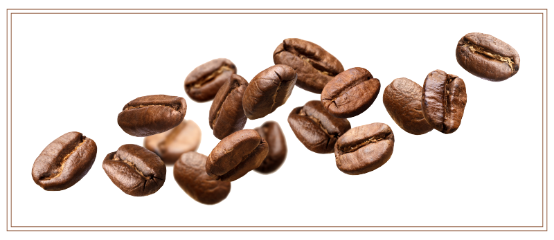 falling coffee beans modern rug - TenStickers