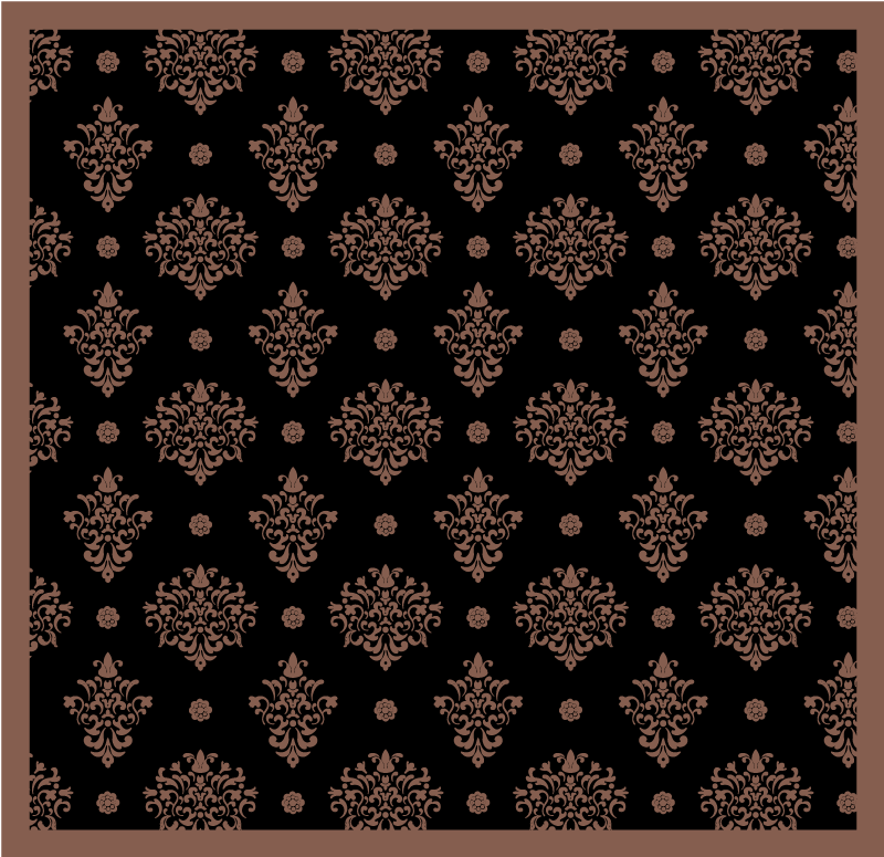 Baroque retro pattern Vinyl rug for home office - TenStickers