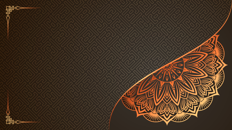 Mandala Corner Design mandala vinyl rug - TenStickers