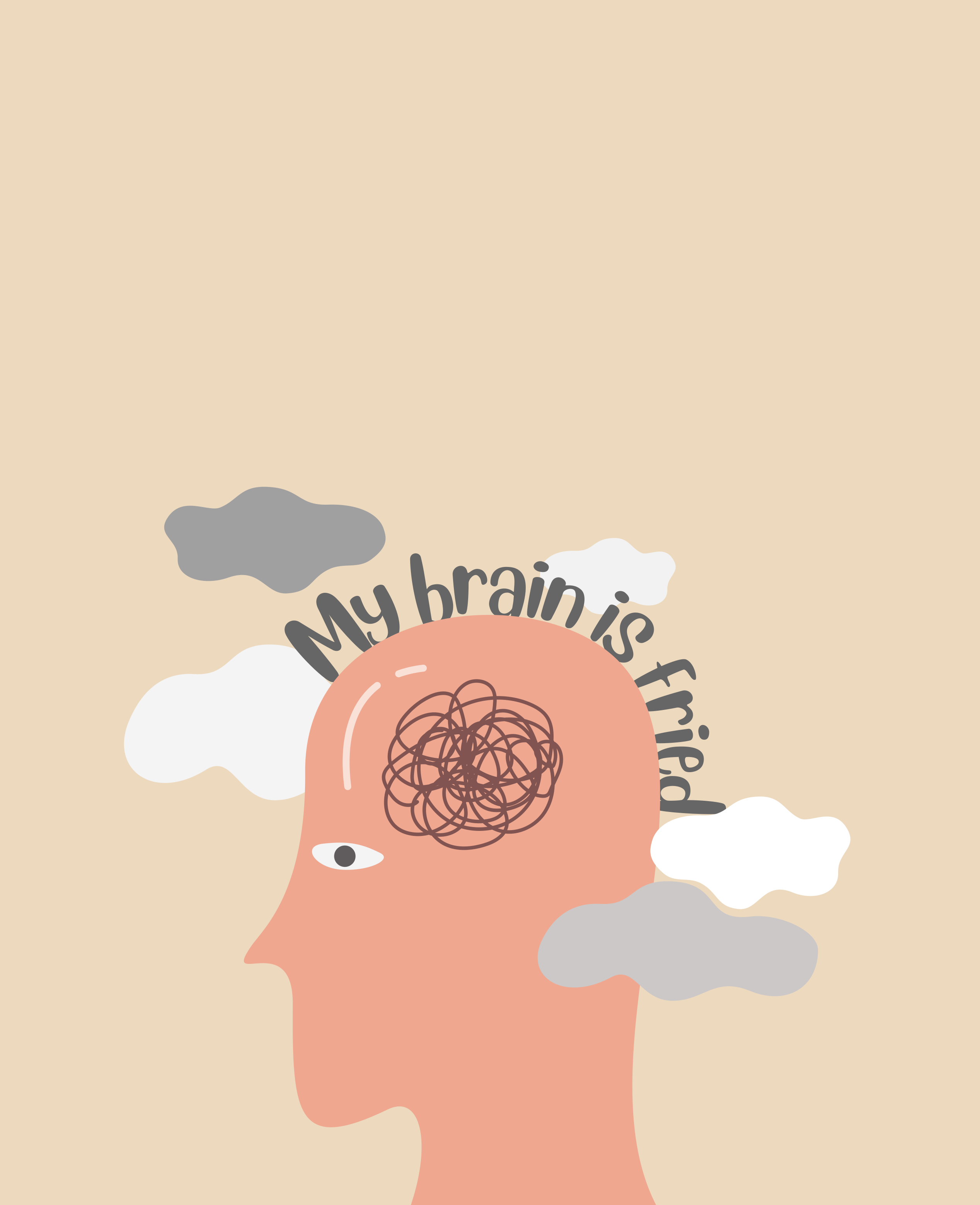 My brain is fried custom rug - TenStickers