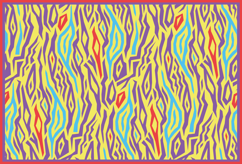 Abstract Zebra Stripes geometric vinyl rug - TenStickers