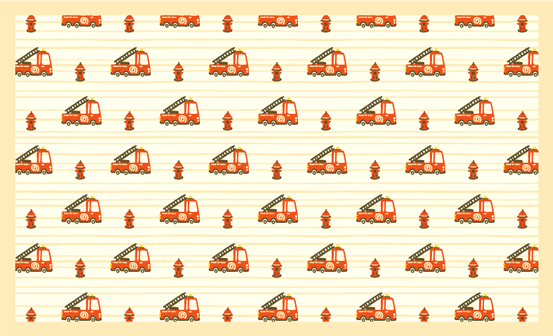 Playful Transport Theme vinyl rug - TenStickers