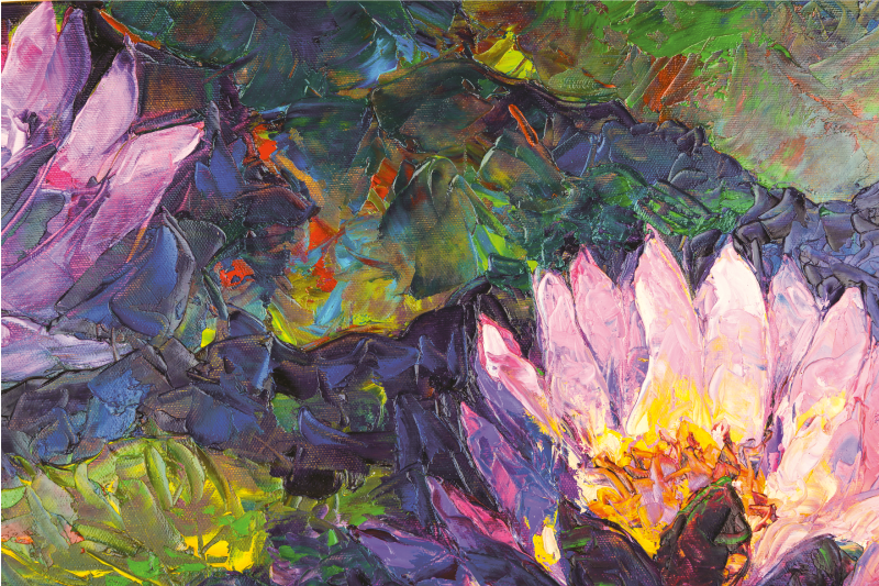 Impressionistic Florals flower vinyl rug - TenStickers