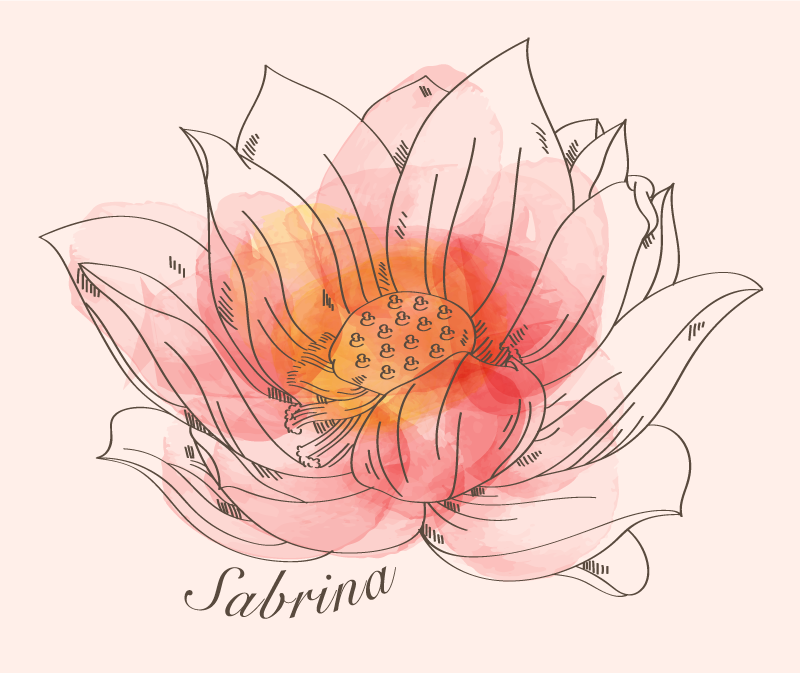 Customizable Lotus custom vinyl rug - TenStickers