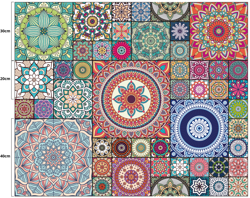 Mandala Patterns mandala vinyl rug - TenStickers