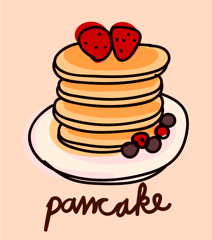 Delicious Pancakes kitchen vinyl rug - TenStickers