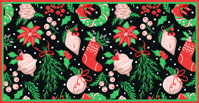 Christmas theme Christmas vinyl rug - TenStickers