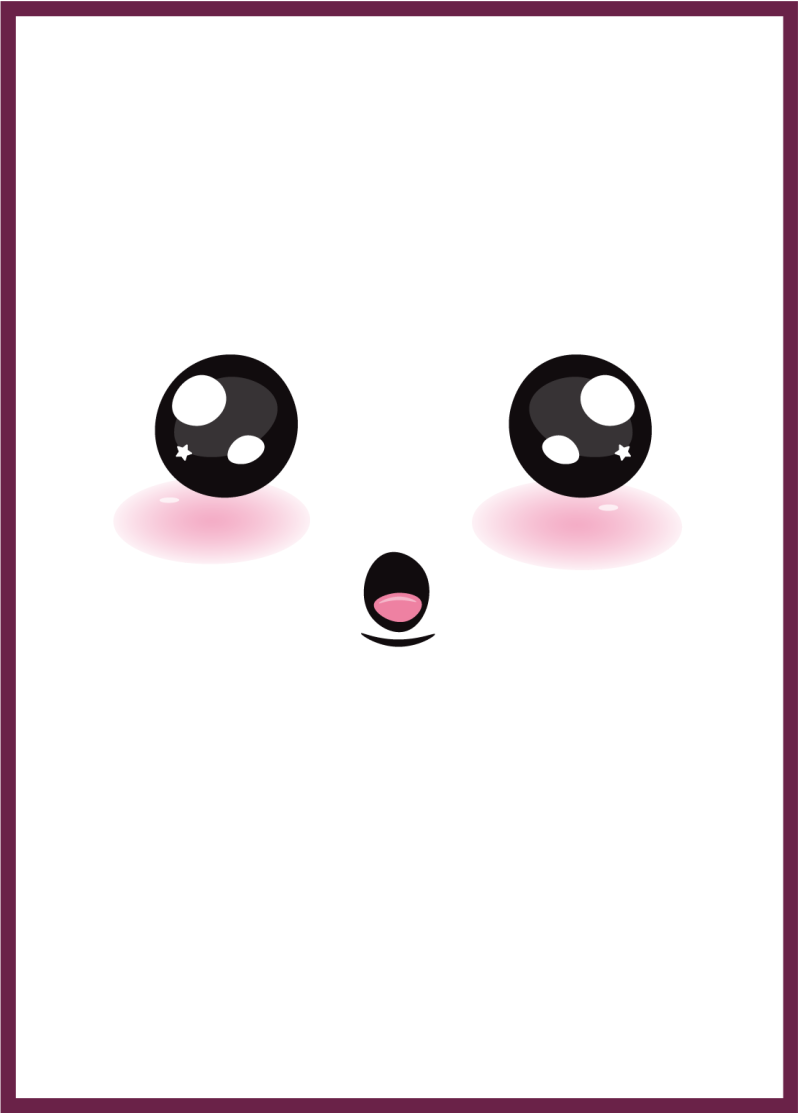 Cute Kawaii Face kids vinyl rug - TenStickers