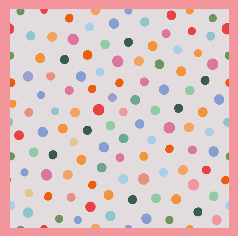 Colorful dot pattern bedroom vinyl rug - TenStickers