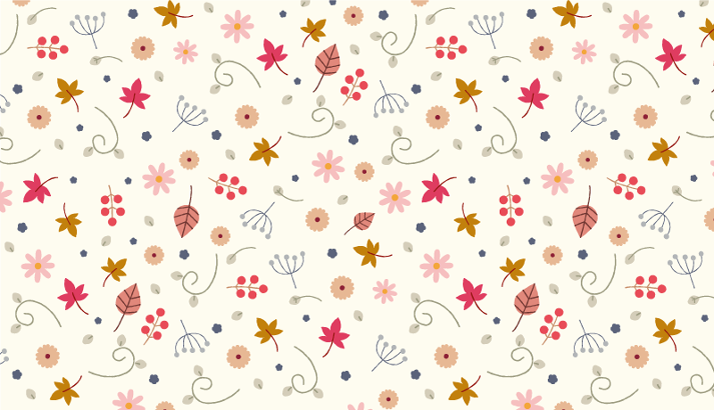 Polka dot leaves floral rug - TenStickers