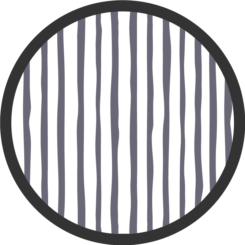 Striped Oval Motif stripes vinyl rug - TenStickers