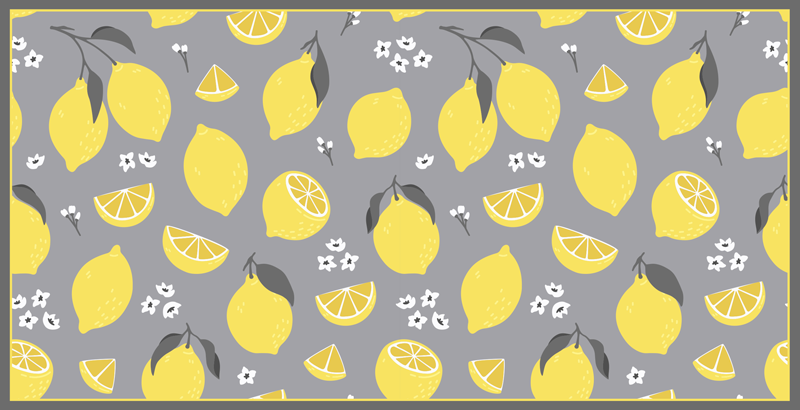 Tropical Lemon texture vinyl rug - TenStickers