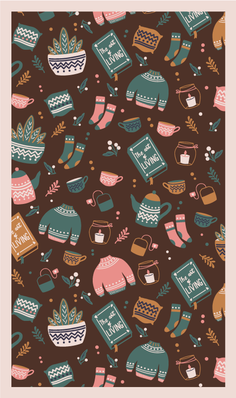 Cozy living essentials teenager vinyl rug - TenStickers