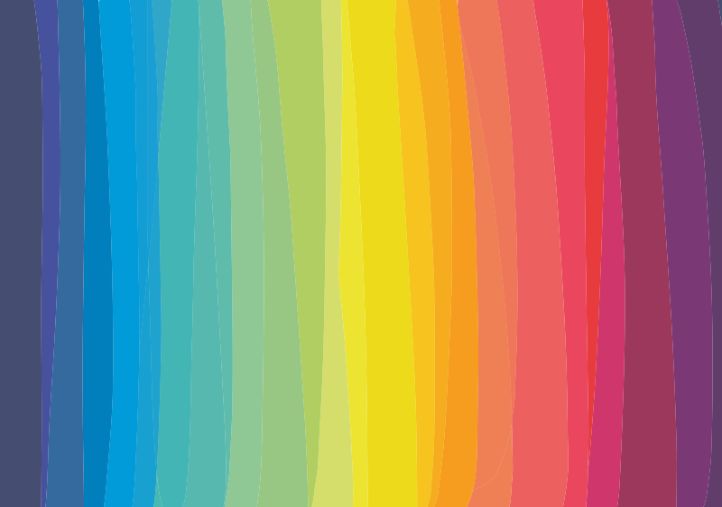 Vibrant Gradient Lines stripes vinyl rug - TenStickers