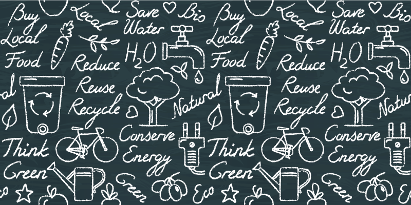 Chalkboard pattern kitchen floor tiles - TenStickers