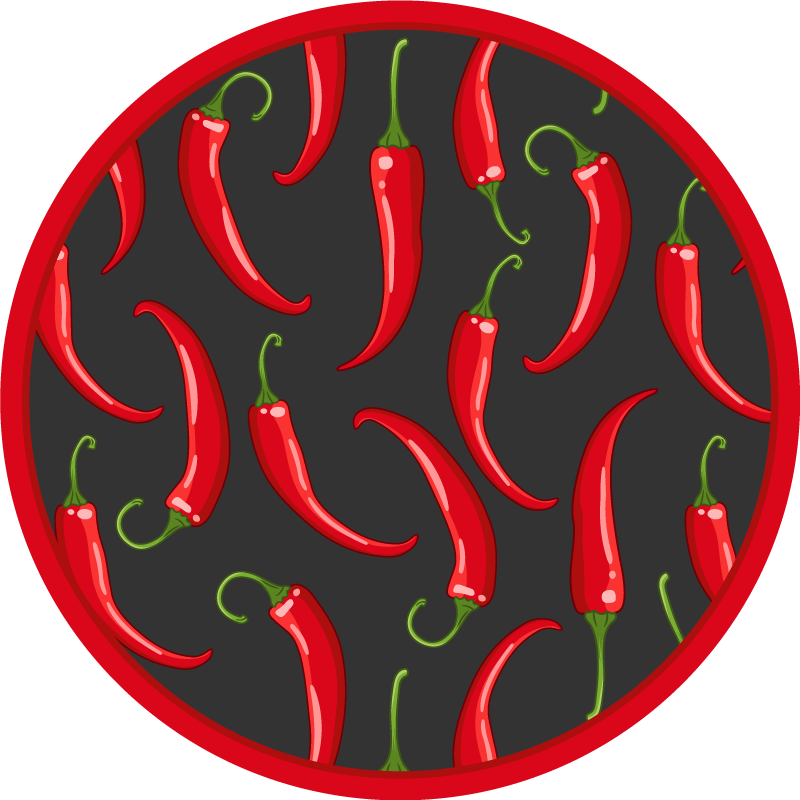 Red hot chilli peppers kitchen floor tiles - TenStickers
