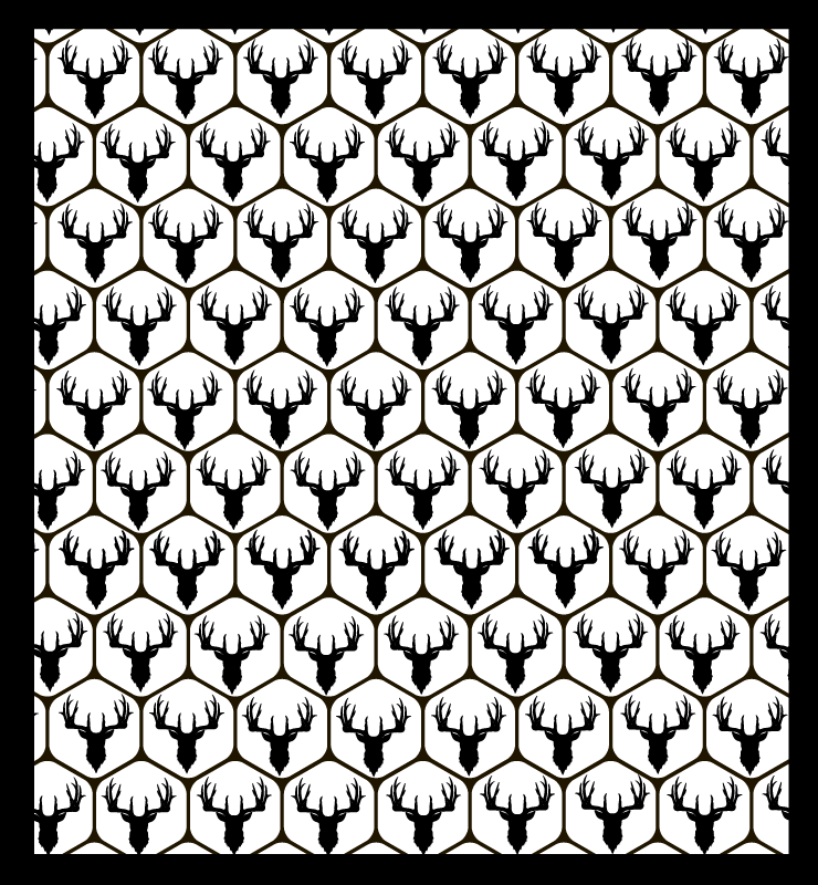 Antler pattern kitchen vinyl rug - TenStickers