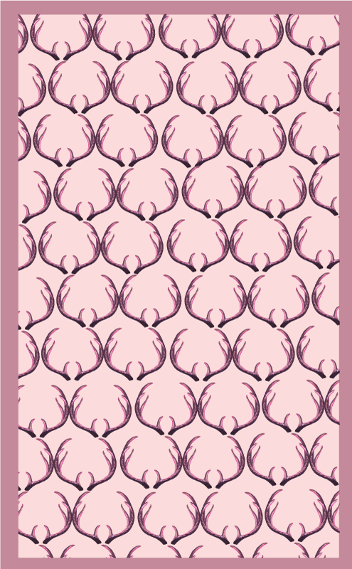 Elegant Antler Motif nordic vinyl rug - TenStickers