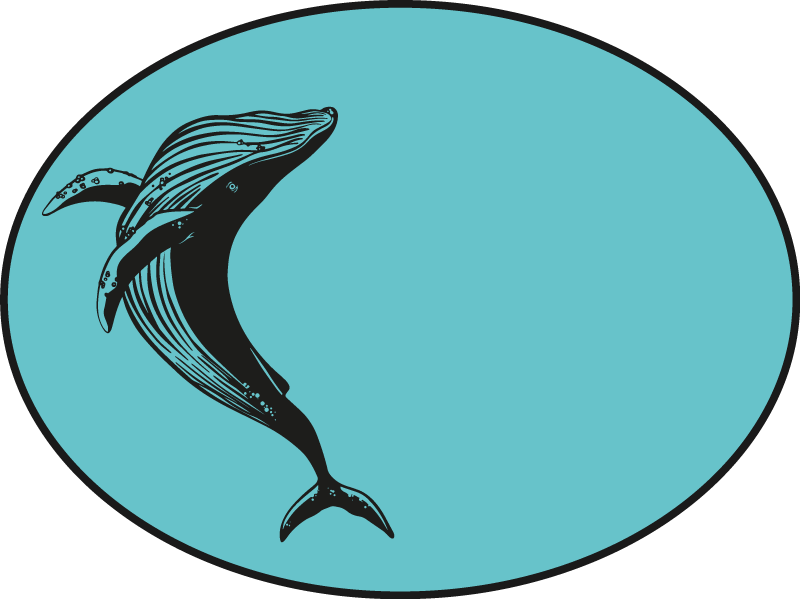 Majestic whale motif animal vinyl rug - TenStickers