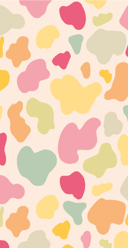 Rainbow cow Print animal print vinyl rug - TenStickers