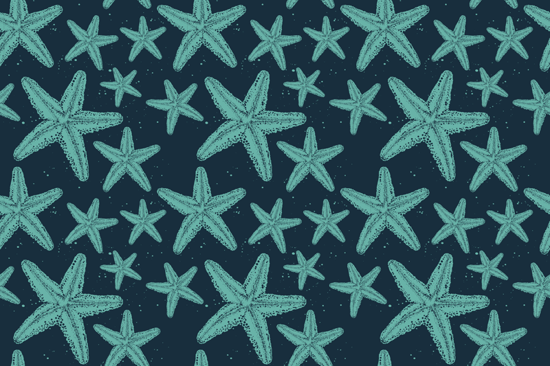 Starfish Pattern nature vinyl rug - TenStickers