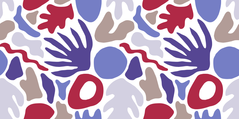 Abstract Shape Pattern minimalist vinyl rug - TenStickers