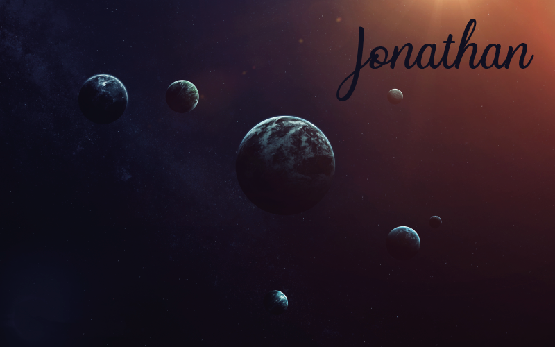 Celestial design with name teenager vinyl rug - TenStickers