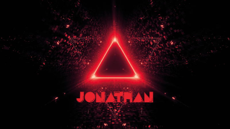 Neon triangle with name teenager vinyl rug - TenStickers