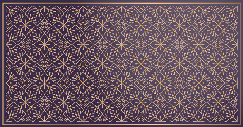 Elegant Floral Concept flower vinyl rug - TenStickers