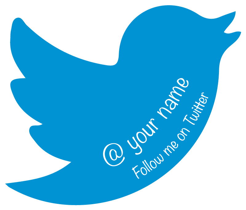 Personalised Follow me on Twitter mat - TenStickers