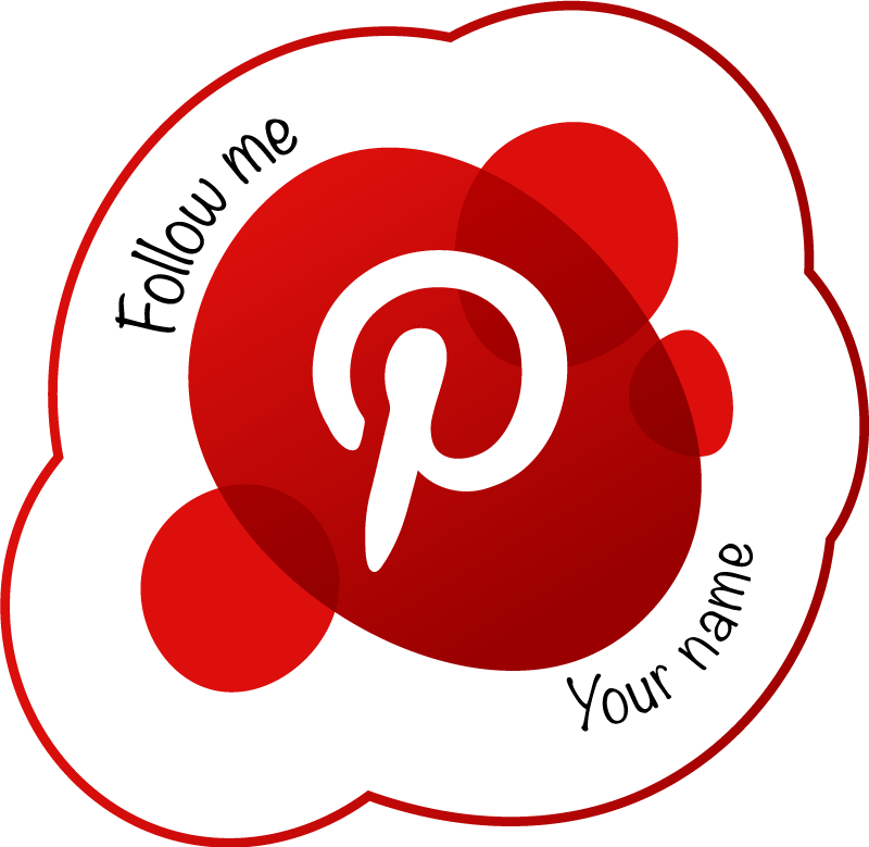 Follow me on Pinterest custom rug - TenStickers