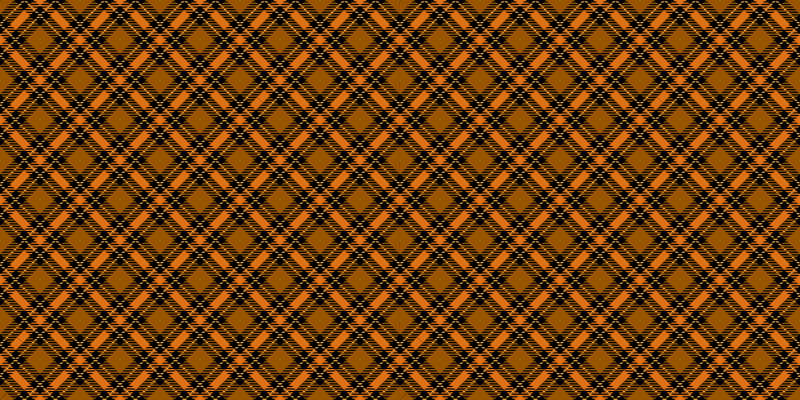 Black and Orange Tartan vintage rug - TenStickers