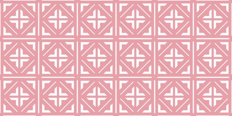 Pink tiles pattern tile carpet - TenStickers