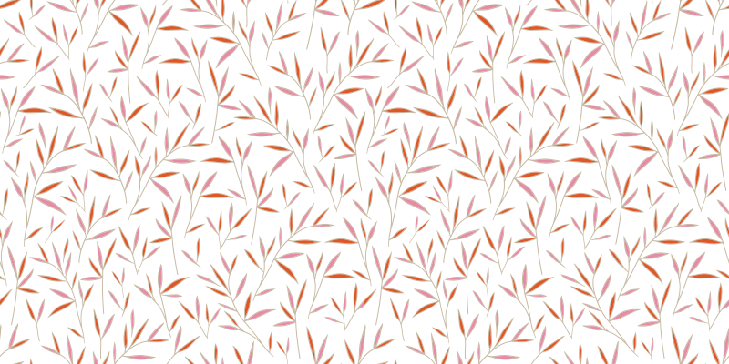 Delicate Leaf Pattern flower vinyl rug - TenStickers