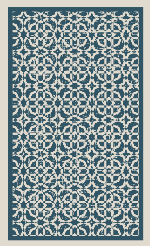 Intricate patterned style bedroom vinyl rug - TenStickers