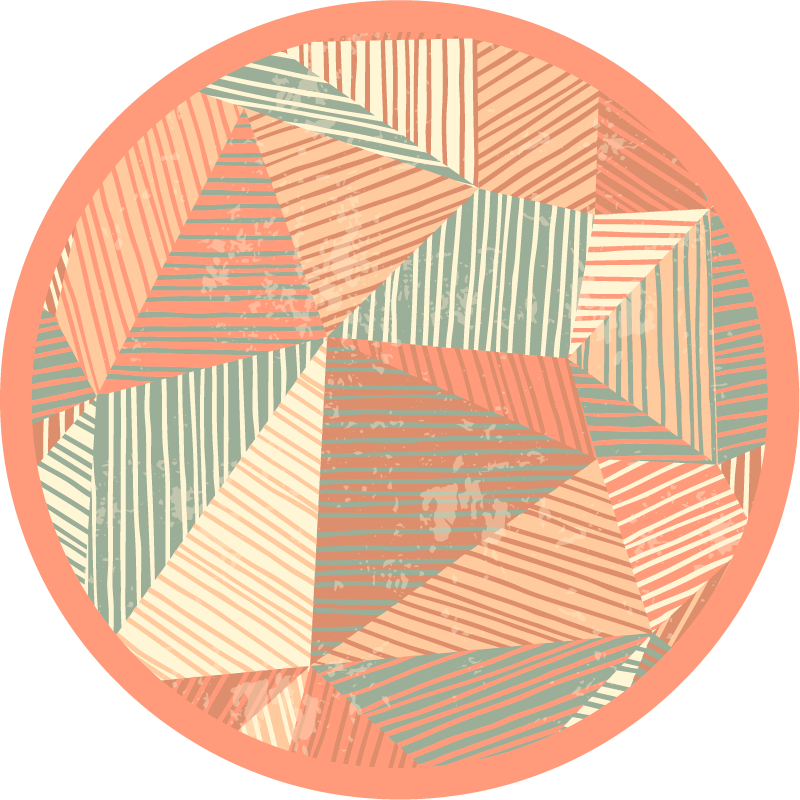 Modern art geometrical shapes vinyl rug - TenStickers