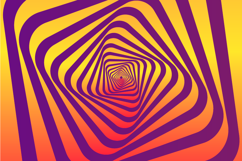 Spiral Color Pattern geometric vinyl rug - TenStickers