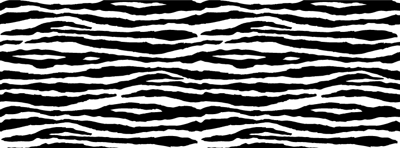 Chic Zebra Stripes animal print vinyl rug - TenStickers