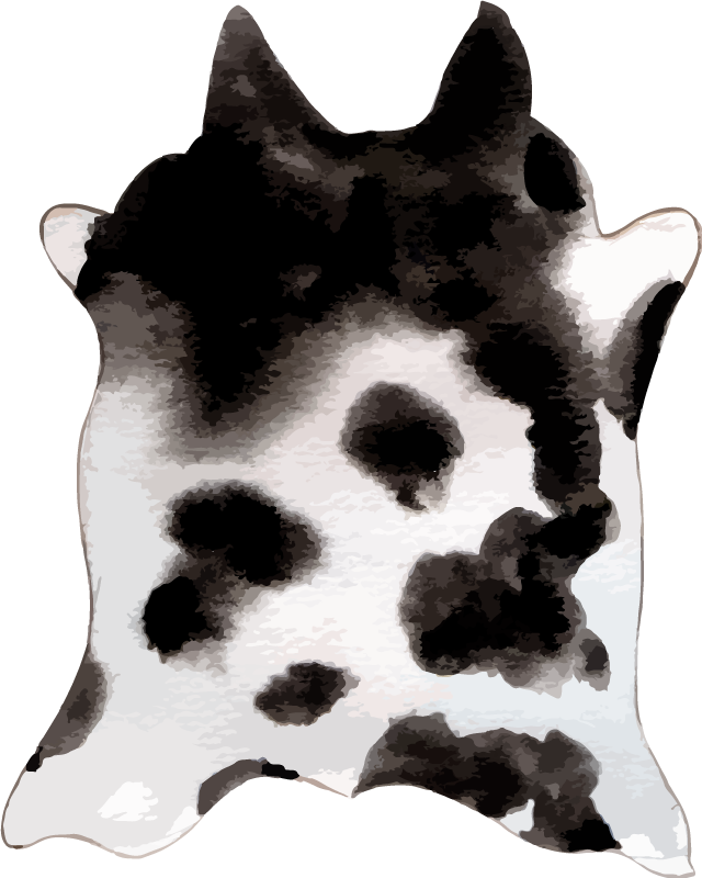 Animal print vinyl rug in cowhide style - TenStickers