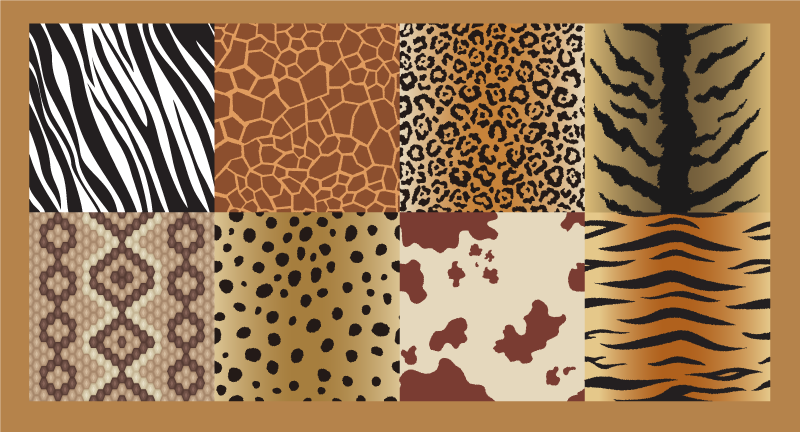 Safari Style Patterns animal print vinyl rug - TenStickers