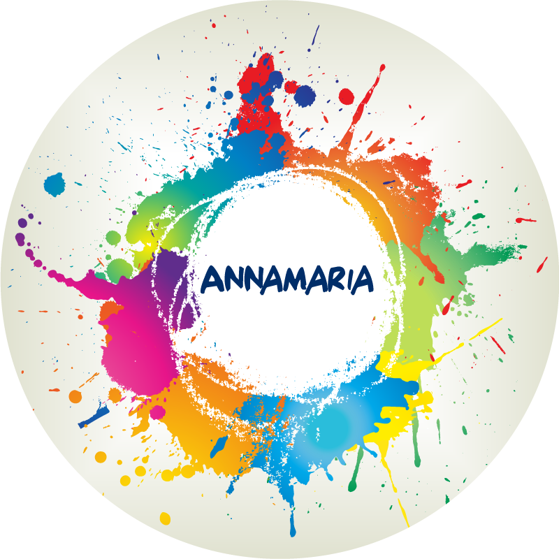 Splashes with name teenager vinyl rug - TenStickers