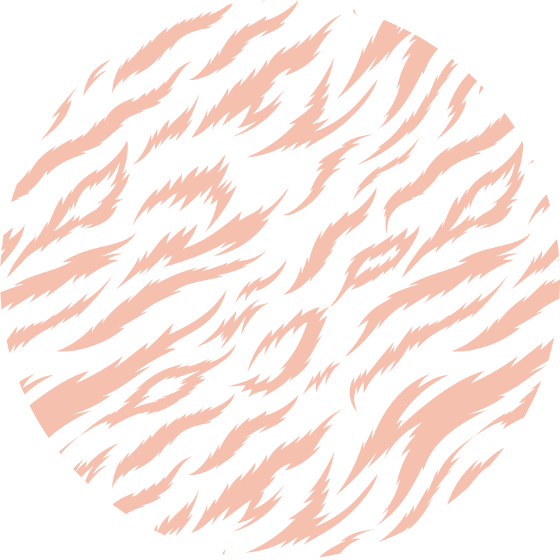 Tiger Stripe Motif animal print vinyl rug - TenStickers